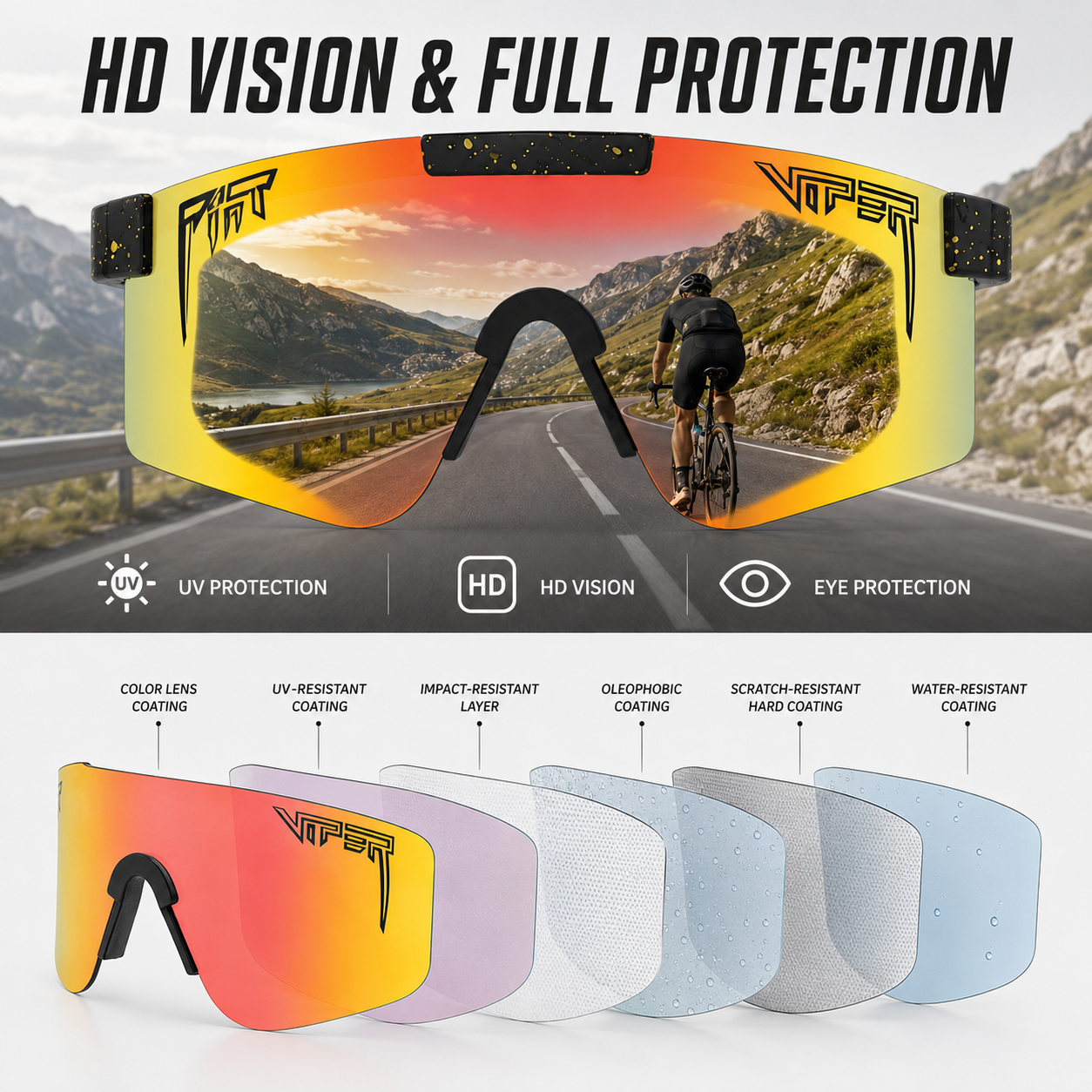 Nordspur | Vyndra Oversized Sport Shield Sunglasses