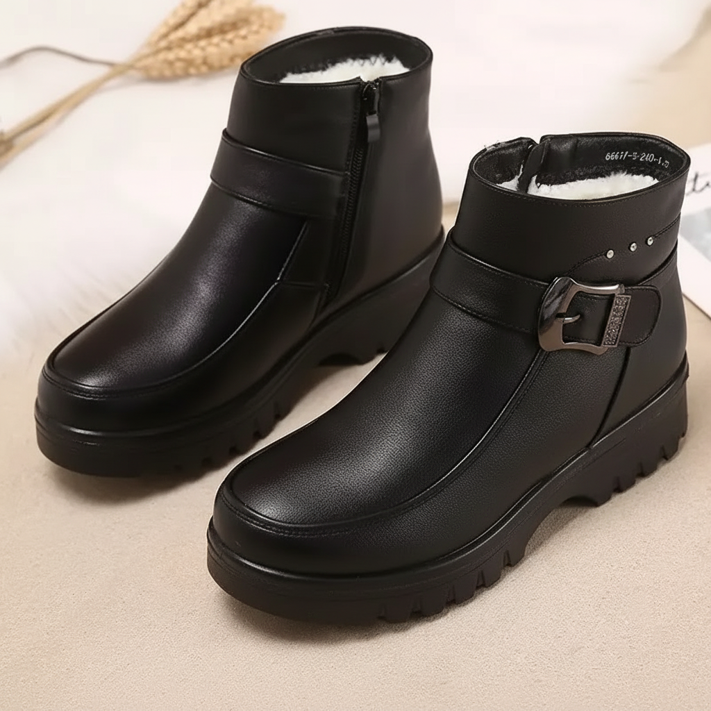 Nordspur | Waterproof PU Leather Ankle Boots