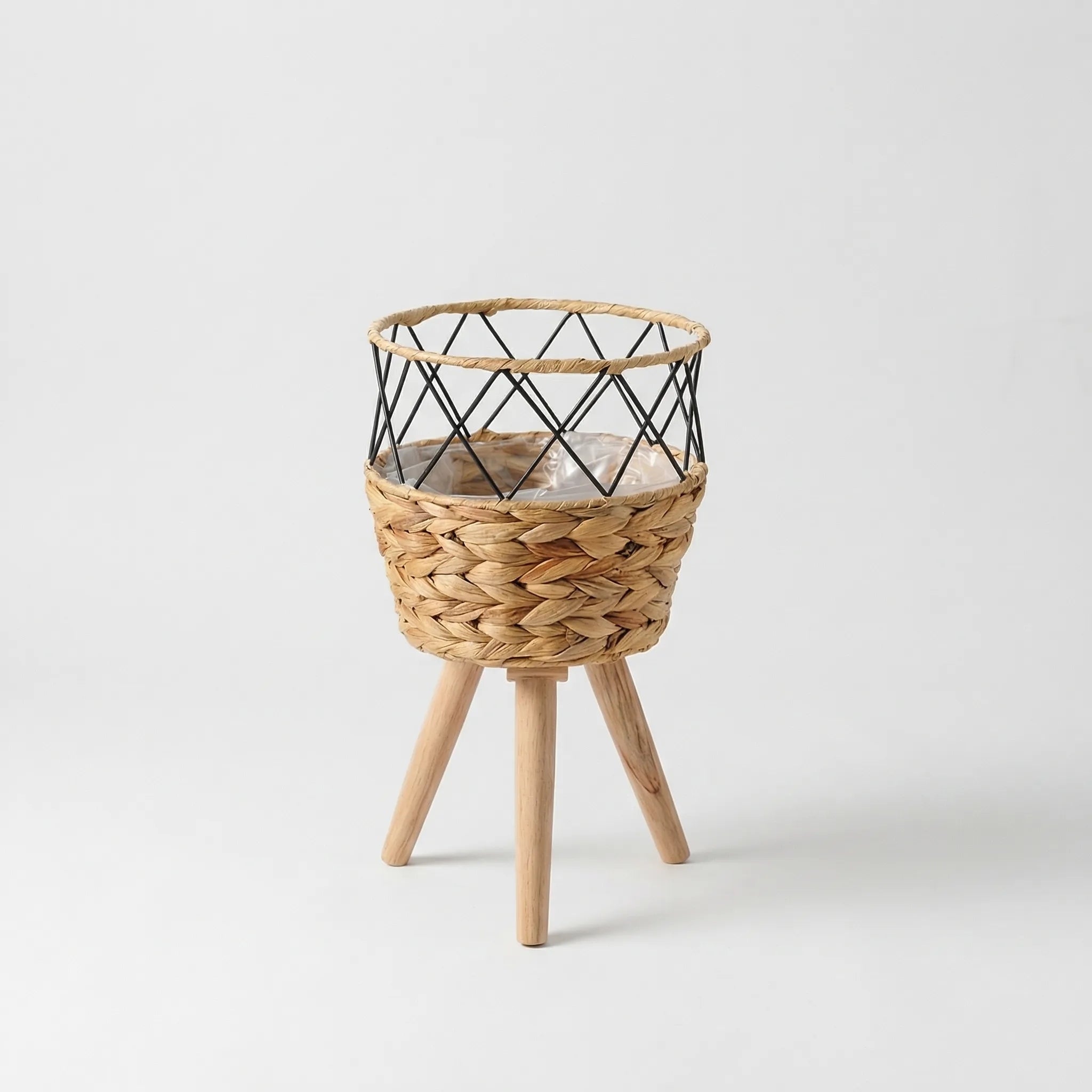 Nordspur | Weavehold Floor-Standing Woven Basket Planter Stand