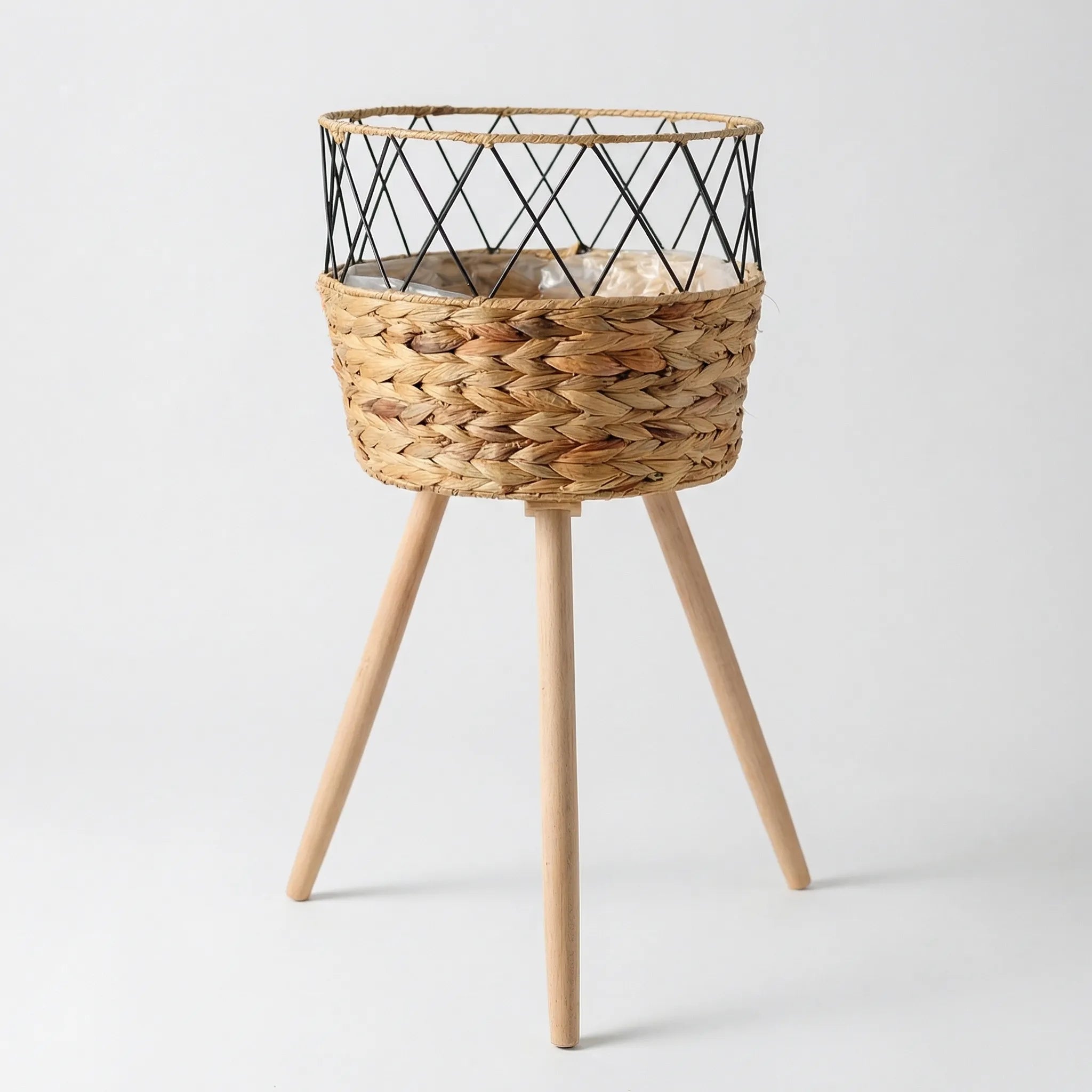 Nordspur | Weavehold Floor-Standing Woven Basket Planter Stand