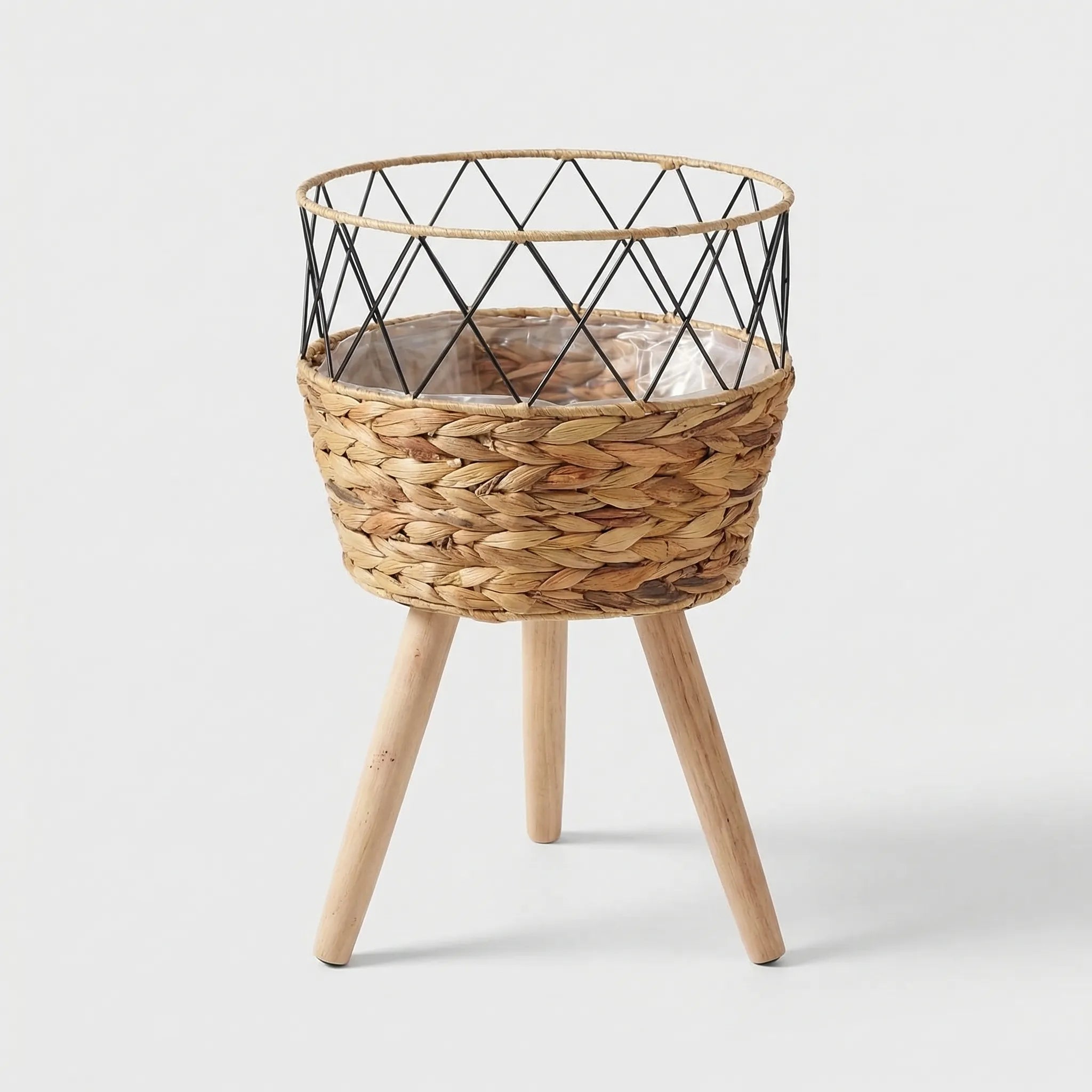 Nordspur | Weavehold Floor-Standing Woven Basket Planter Stand