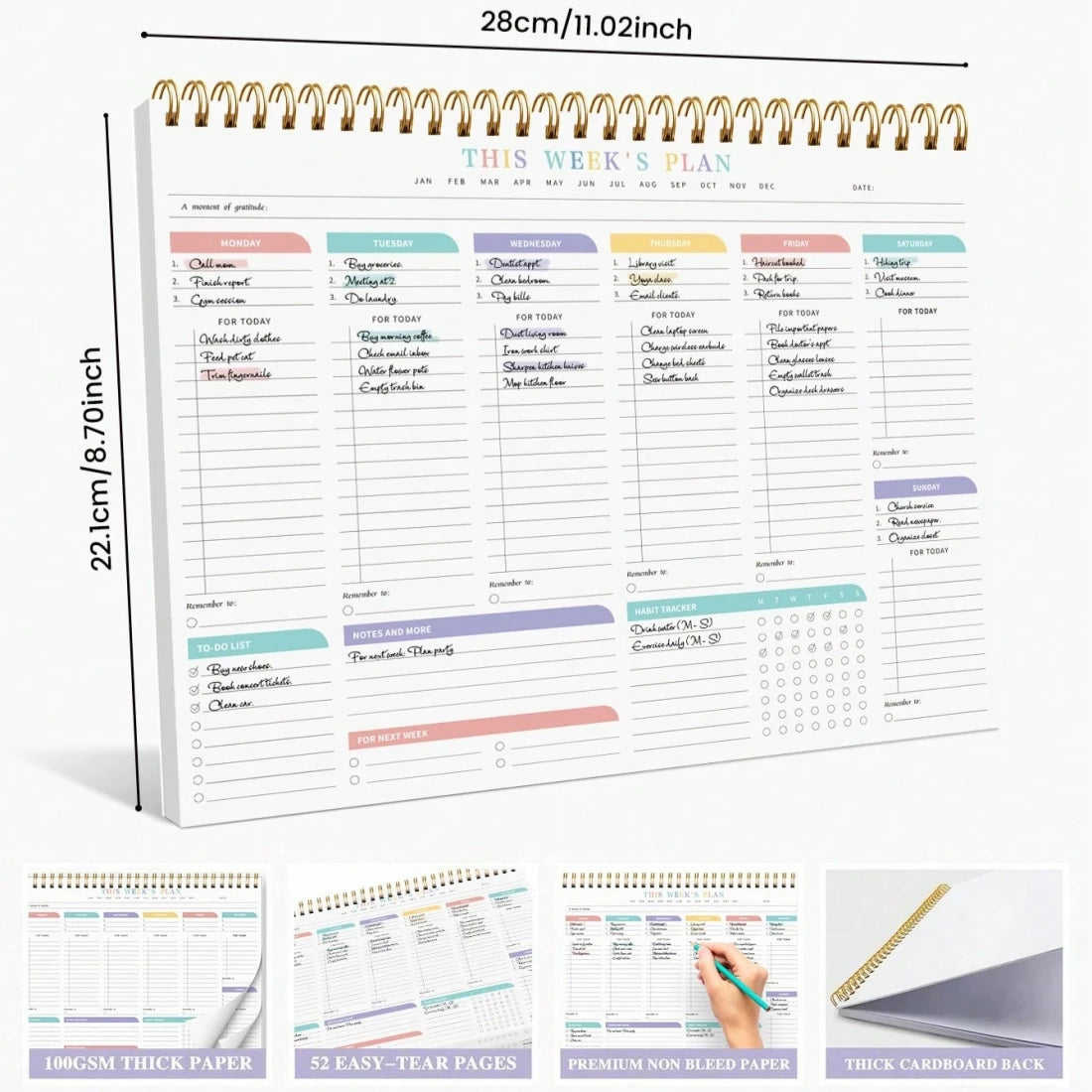 Nordspur | Weeklyce Undated Weekly Planner Pad
