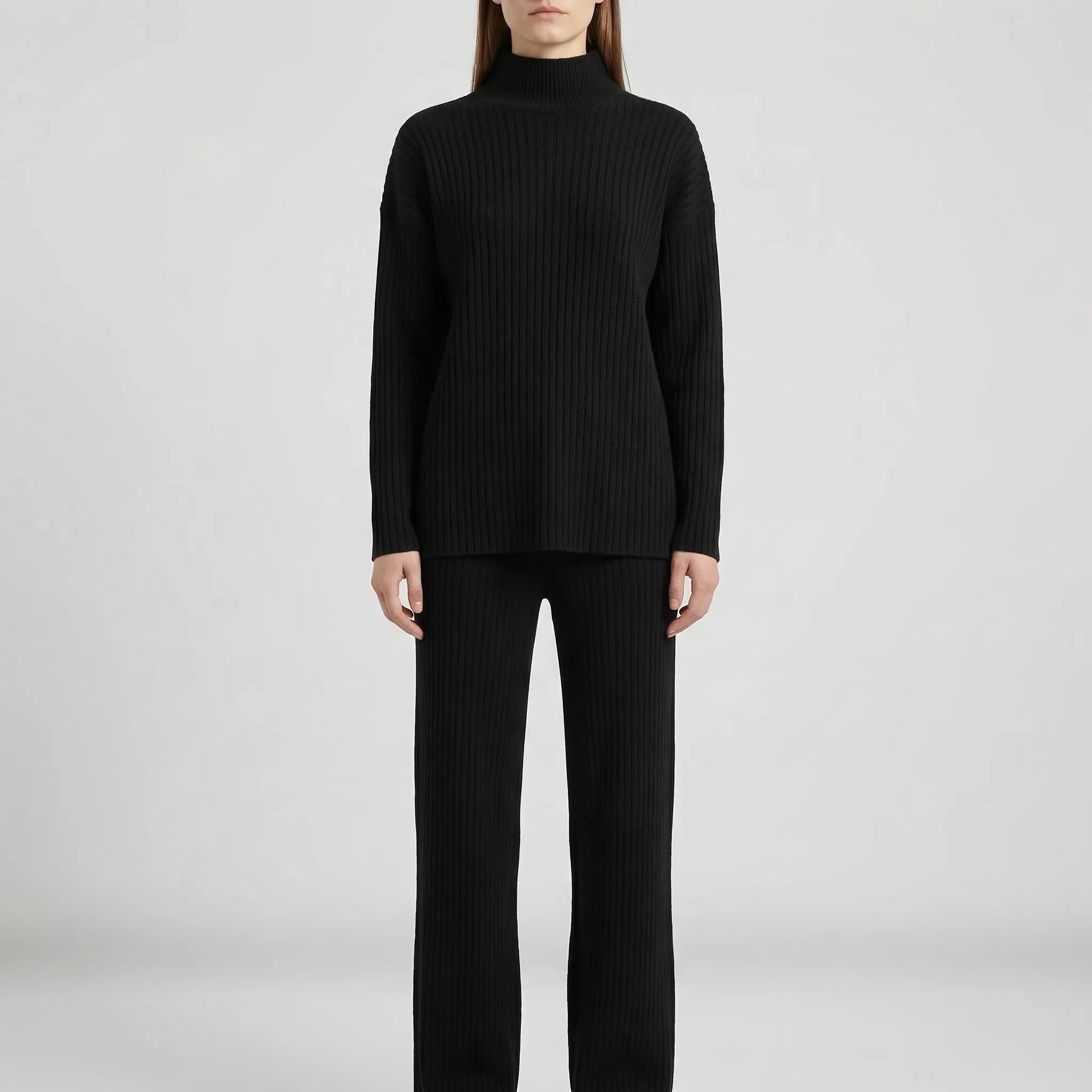 Nordspur | Wintriva Knitted Turtleneck And Straight-Leg Trouser Set