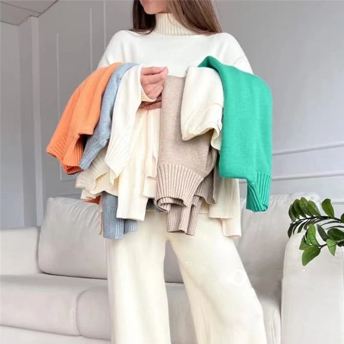Nordspur | Wintriva Knitted Turtleneck And Straight-Leg Trouser Set