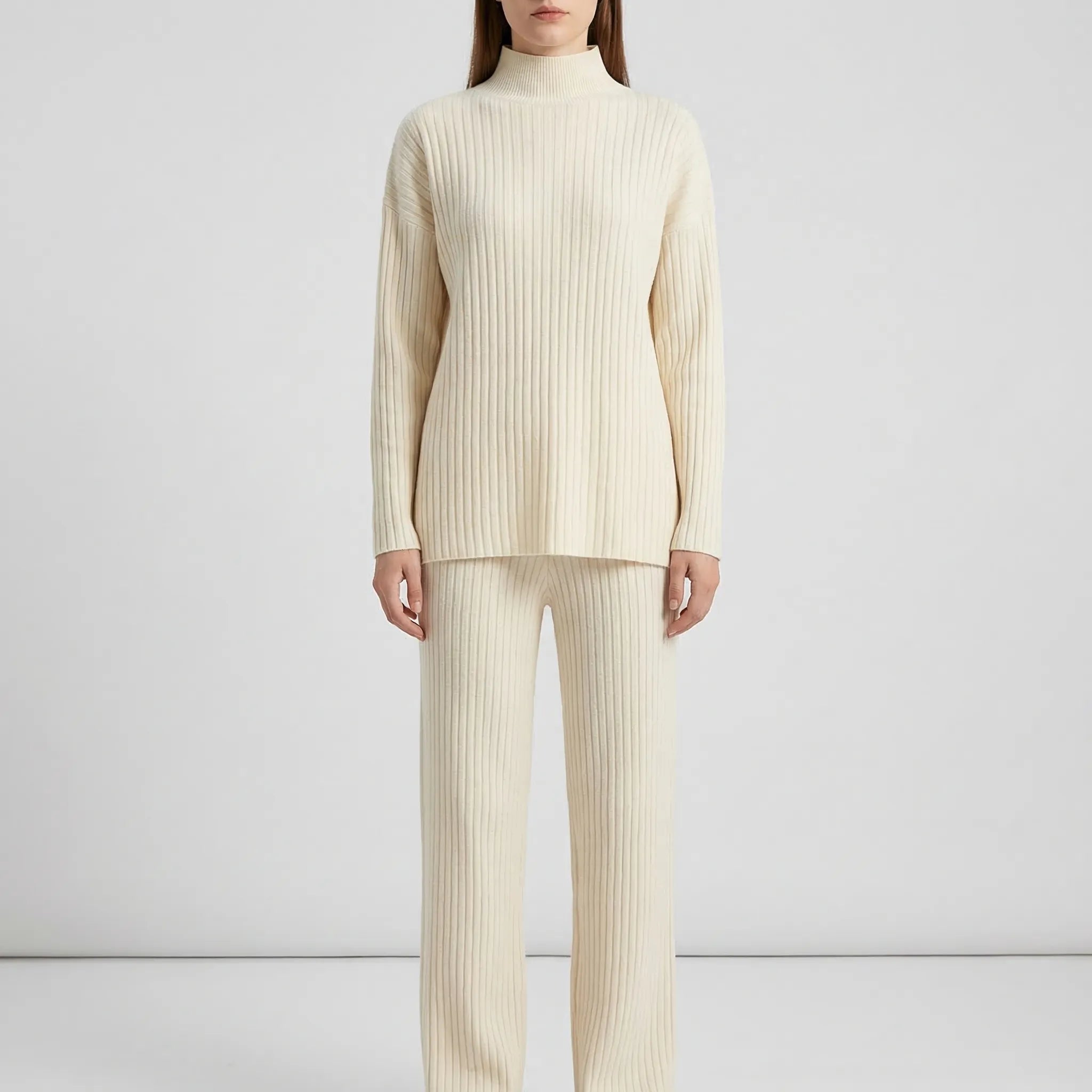 Nordspur | Wintriva Knitted Turtleneck And Straight-Leg Trouser Set