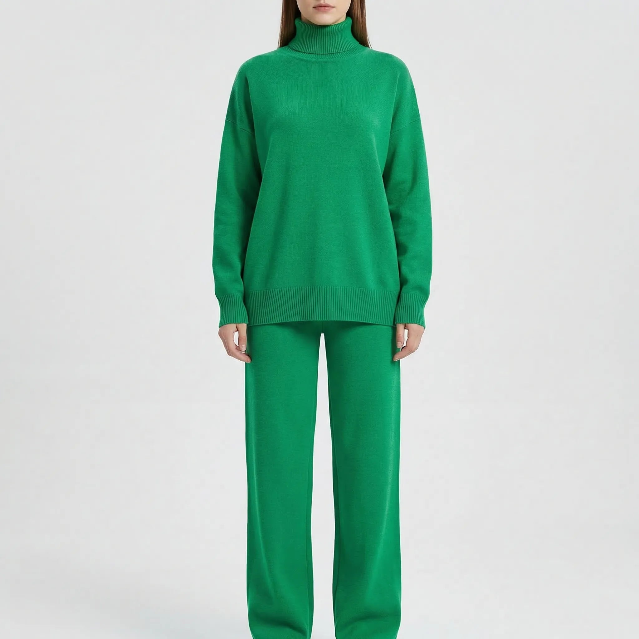 Nordspur | Wintriva Knitted Turtleneck And Straight-Leg Trouser Set