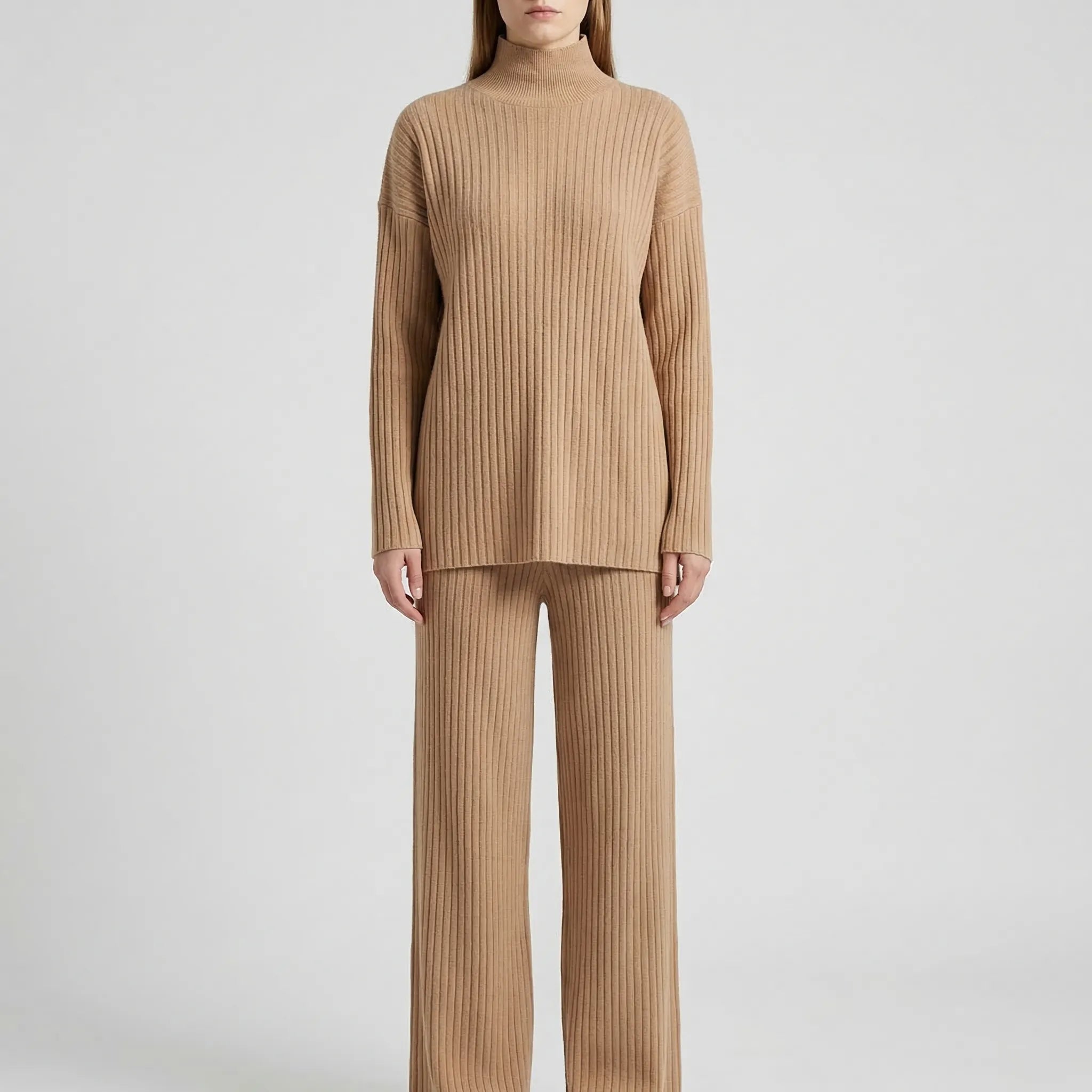 Nordspur | Wintriva Knitted Turtleneck And Straight-Leg Trouser Set