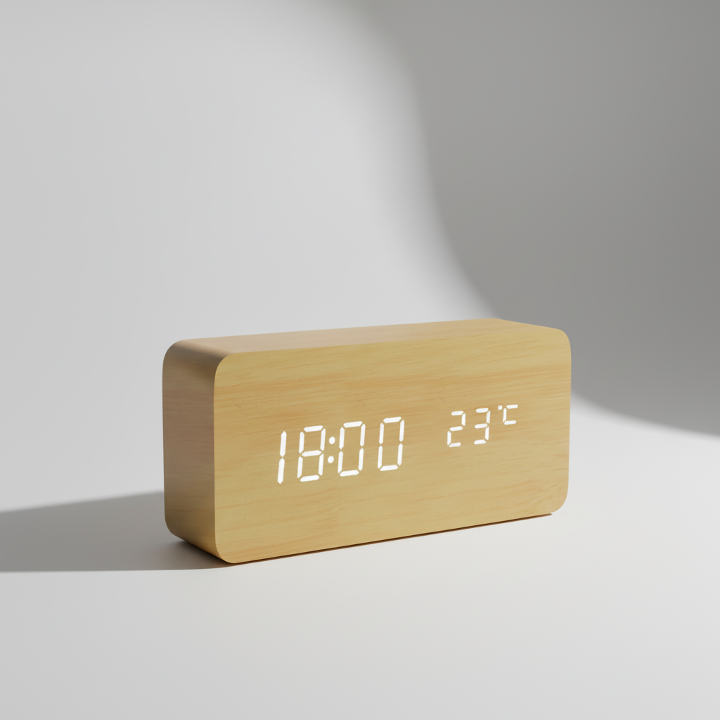 Nordspur | Woodverge Digital Wooden Tabletop Clock