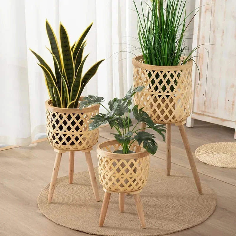 Nordspur | Wovara Hand-Woven Elevated Floor Planter