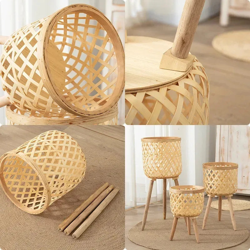 Nordspur | Wovara Hand-Woven Elevated Floor Planter