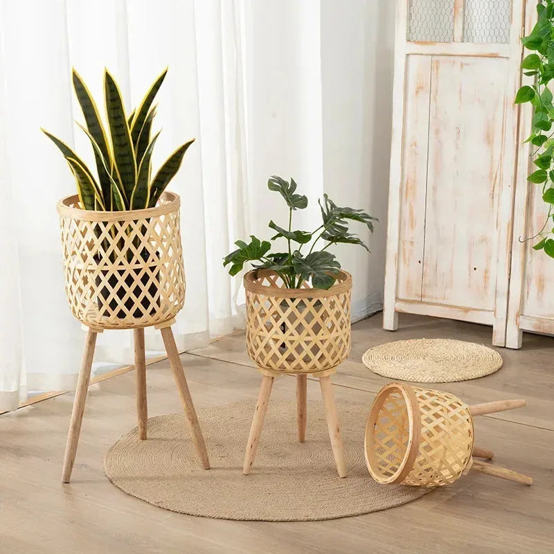 Nordspur | Wovara Hand-Woven Elevated Floor Planter