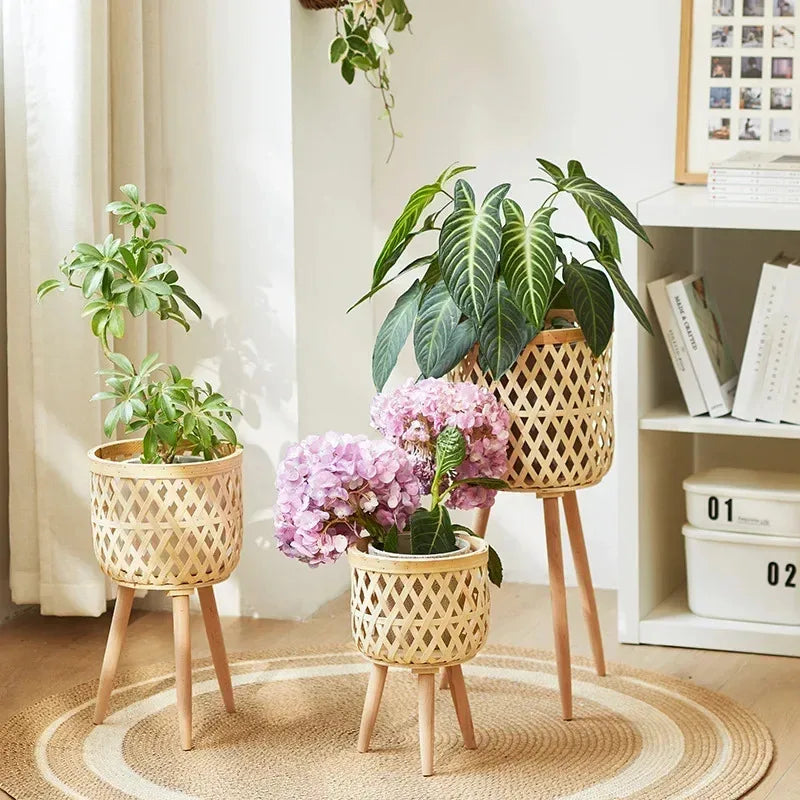 Nordspur | Wovara Hand-Woven Elevated Floor Planter