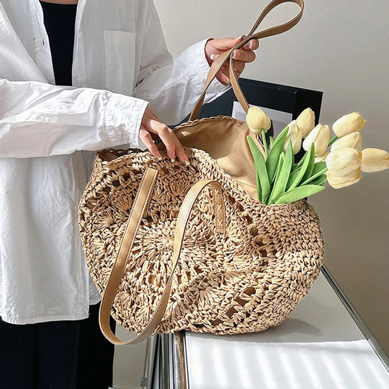 Nordspur | Wovea Round Woven Summer Tote Bag