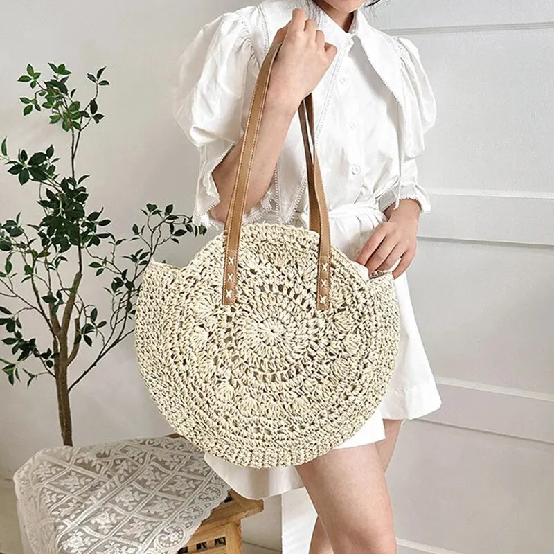 Nordspur | Wovea Round Woven Summer Tote Bag