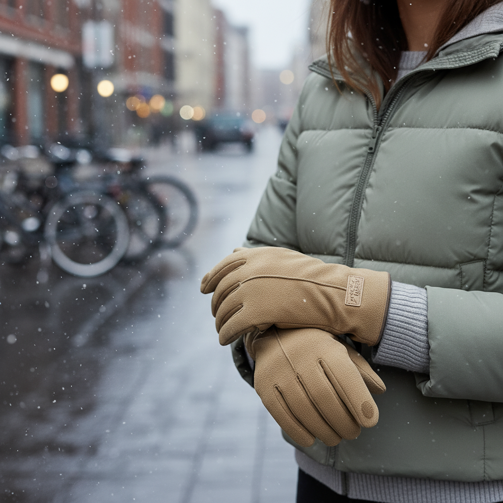 Nordspur | Wrist Length Suede Look Gloves