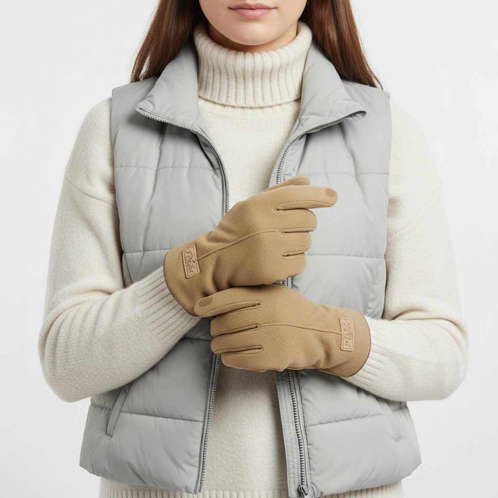 Nordspur | Wrist Length Suede Look Gloves