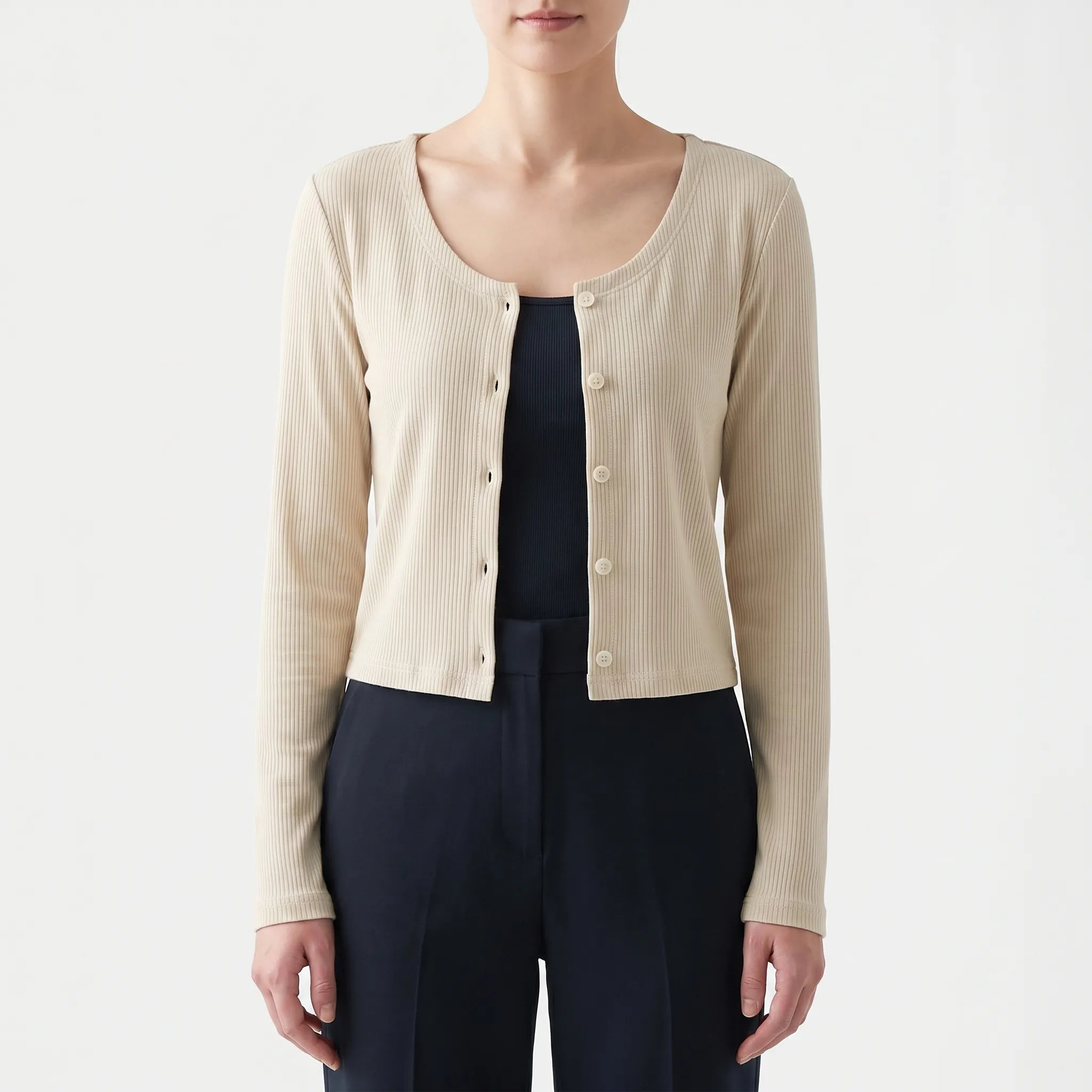 Nordspur | Zephrina Ribbed Long-Sleeve Cardigan