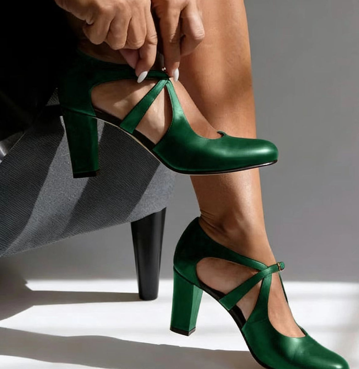 Elegant Comfort Strap Heels