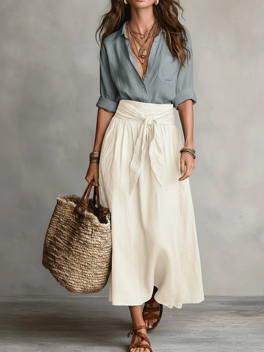 Tie-Waist Midi Set