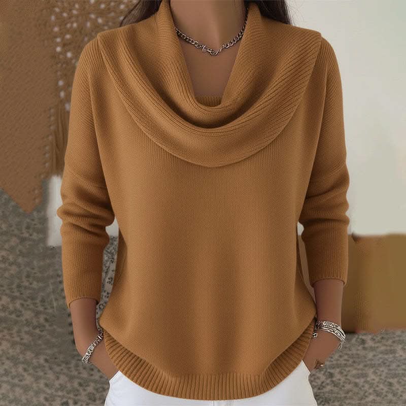 Women's Funnel Neck Relaxed Fit Sweater