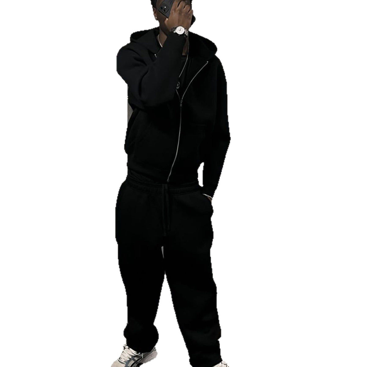 Men's Oversize Zip Hoodie and Relaxed Sweatpants Set
