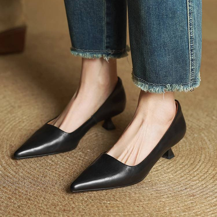 Serane Leather Heels