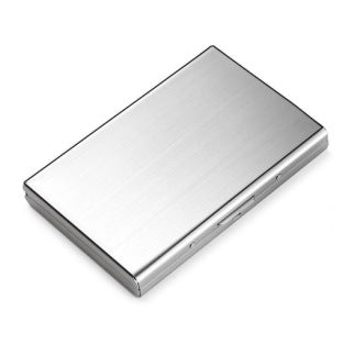 RFID Blocking Metal Card Holder, Ultra Slim Stainless Steel Business Credit Card Case