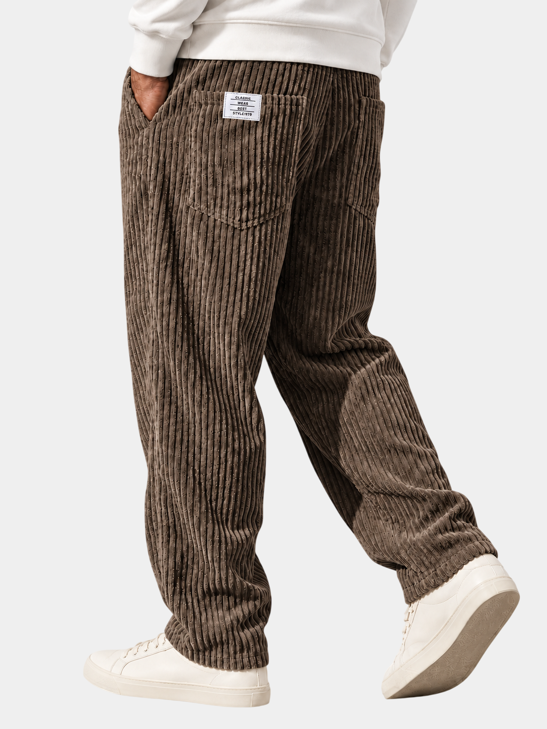 Relaxed Fit Thick Corduroy Drawstring Pants