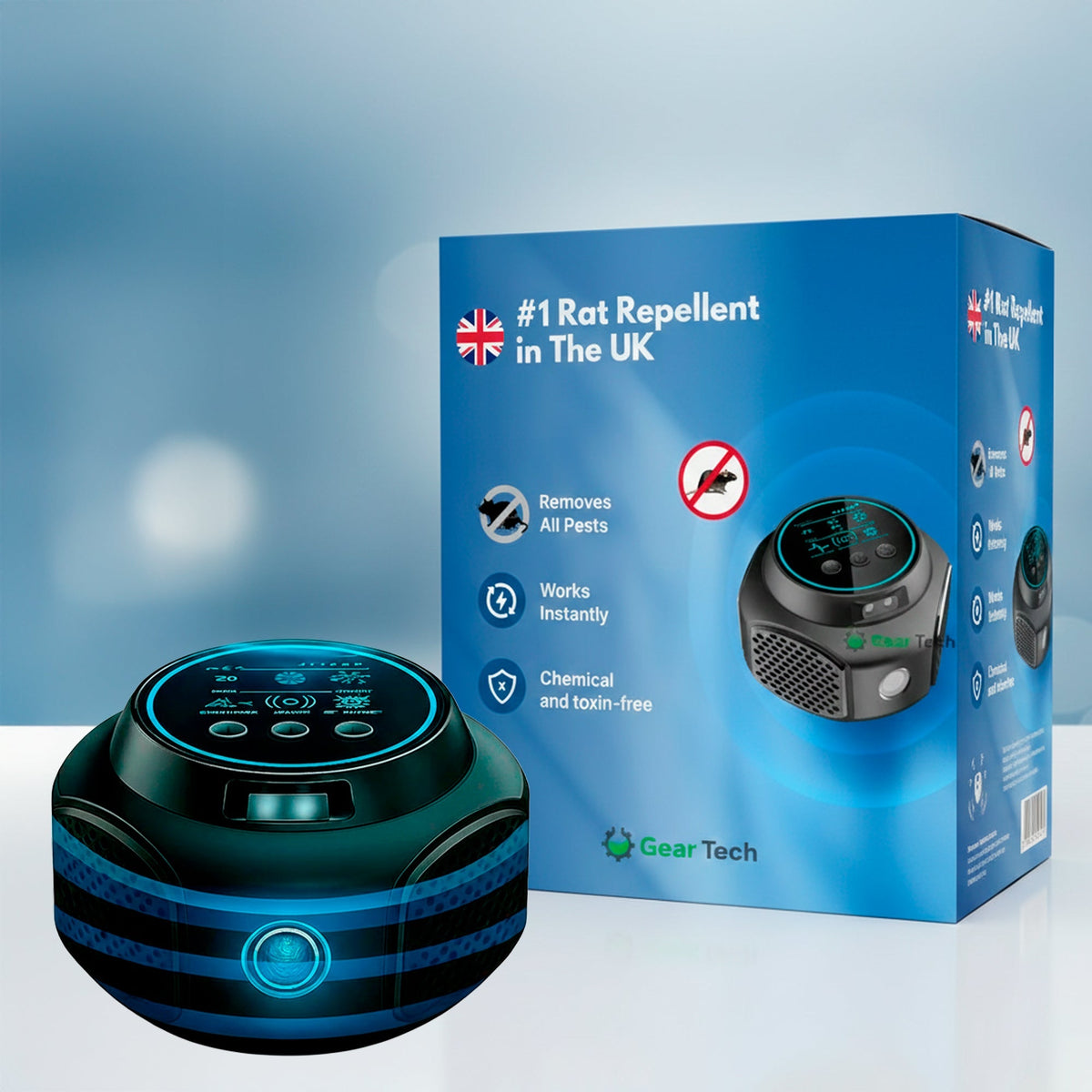 Plug-In Ultrasonic Rodent Repellent for Home & Garden