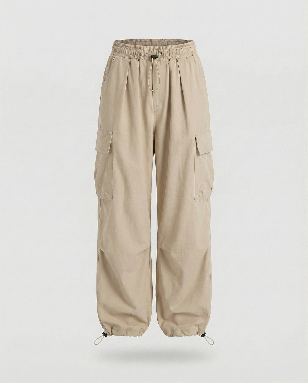 Women's Military Drawstring Blend Balloon Cargo Trousers