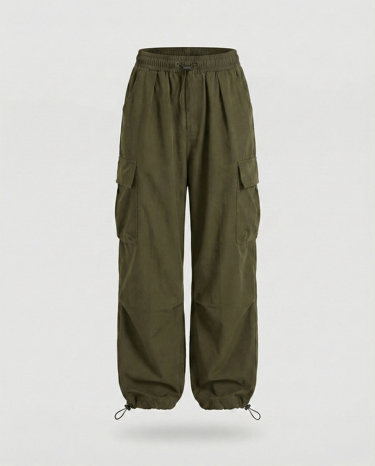 Women's Military Drawstring Blend Balloon Cargo Trousers