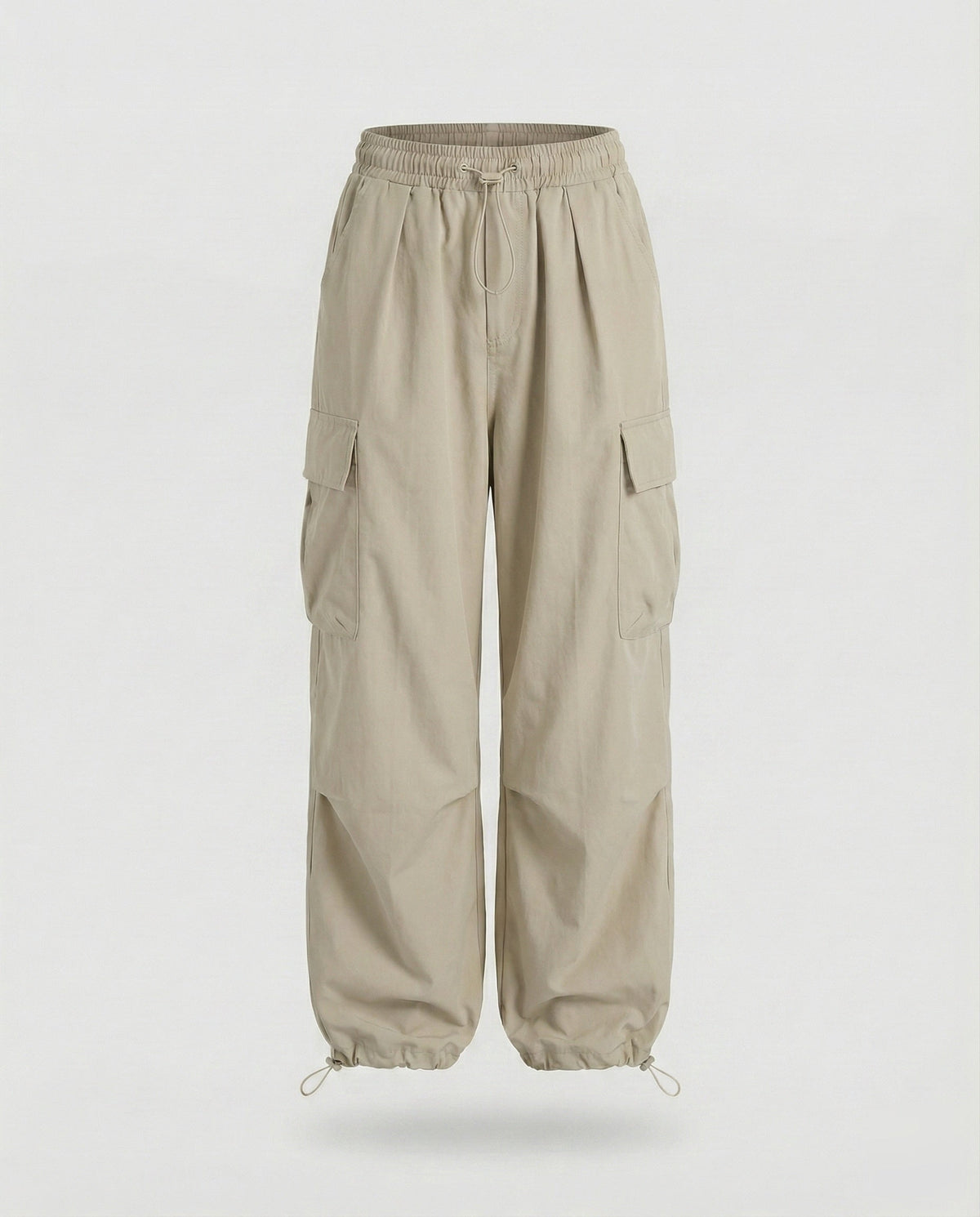 Women's Military Drawstring Blend Balloon Cargo Trousers