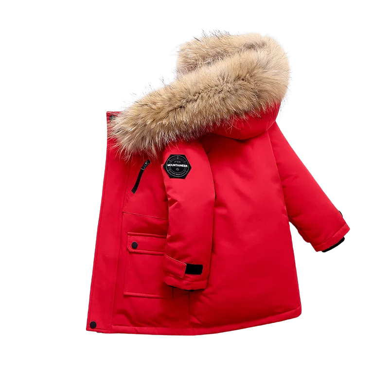 Warm Winter Coat with Plush Fur Trim