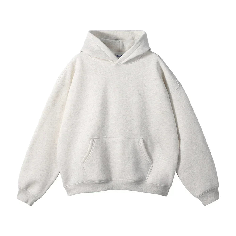 Relaxed Men's Pullover Hoodie With Kangaroo Pocket