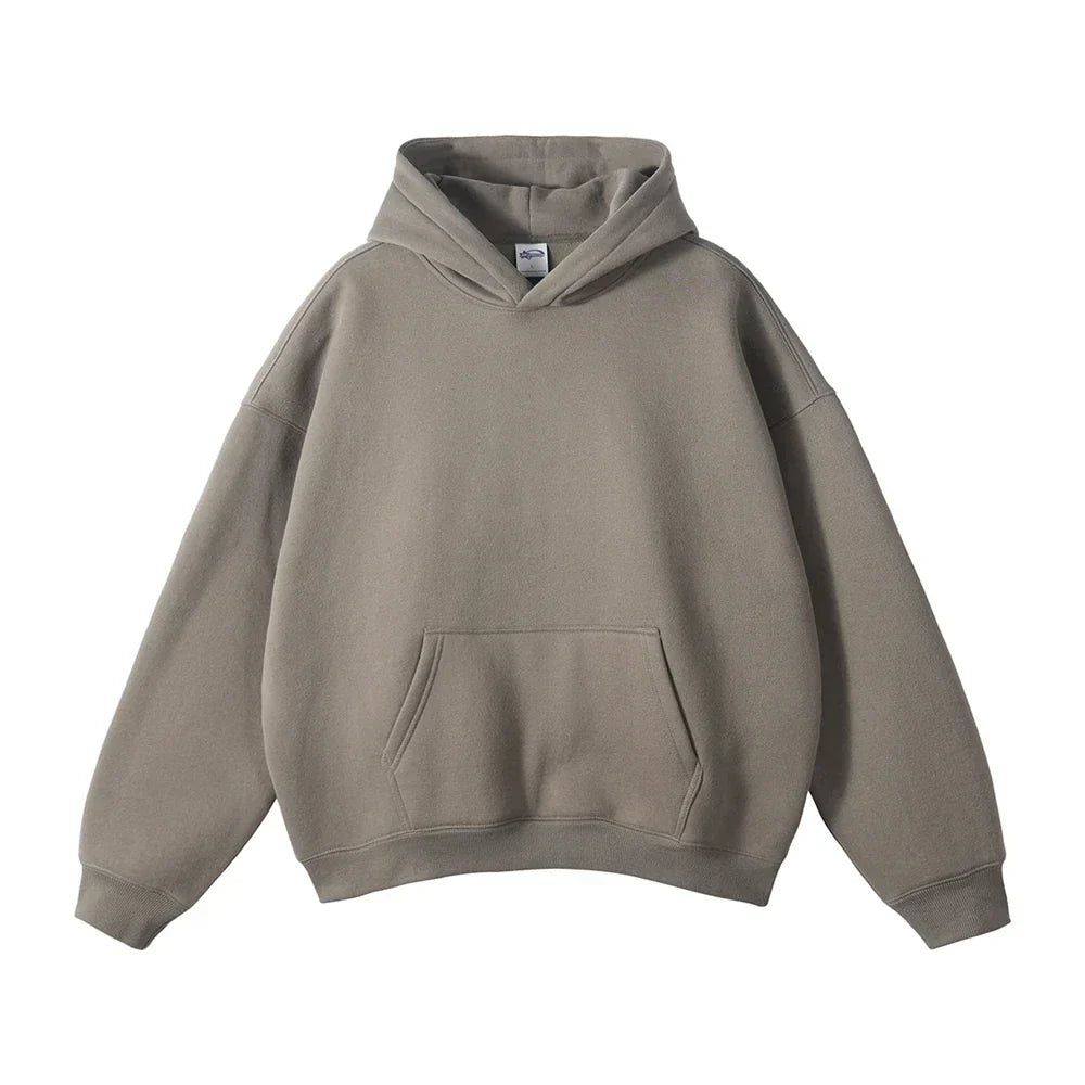 Relaxed Men's Pullover Hoodie With Kangaroo Pocket