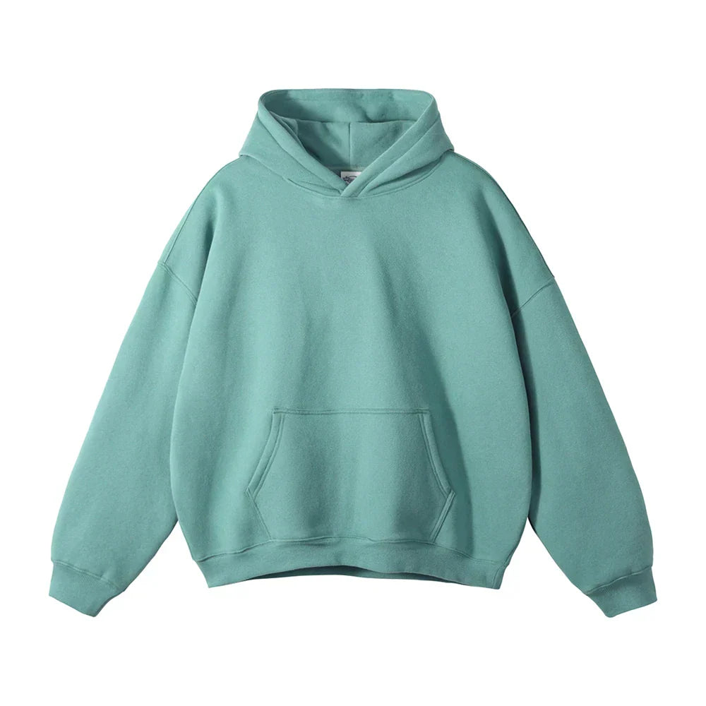Relaxed Men's Pullover Hoodie With Kangaroo Pocket