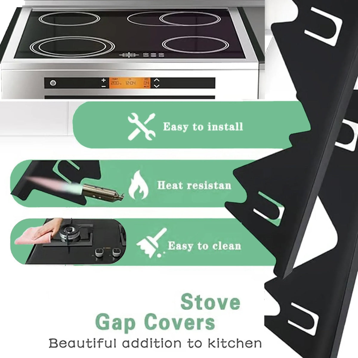 Retractable Stainless Steel Stove Gap Covers