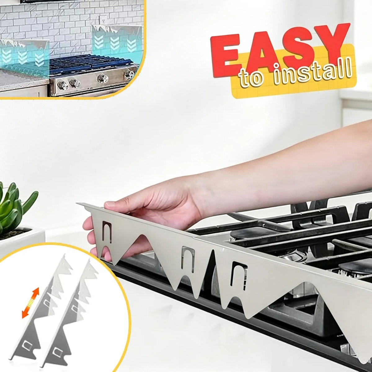 Retractable Stainless Steel Stove Gap Covers