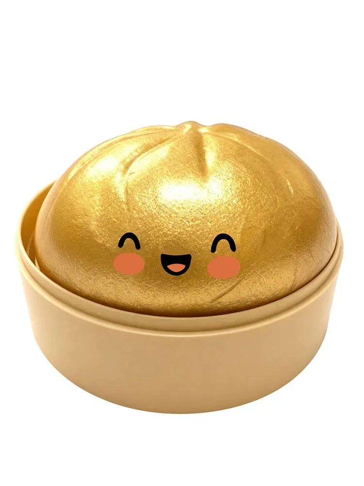 Dumpling Squishy Toy – Slow Rise Stress Relief Squeeze | Steamer Cage Design | 12 Collectible Styles