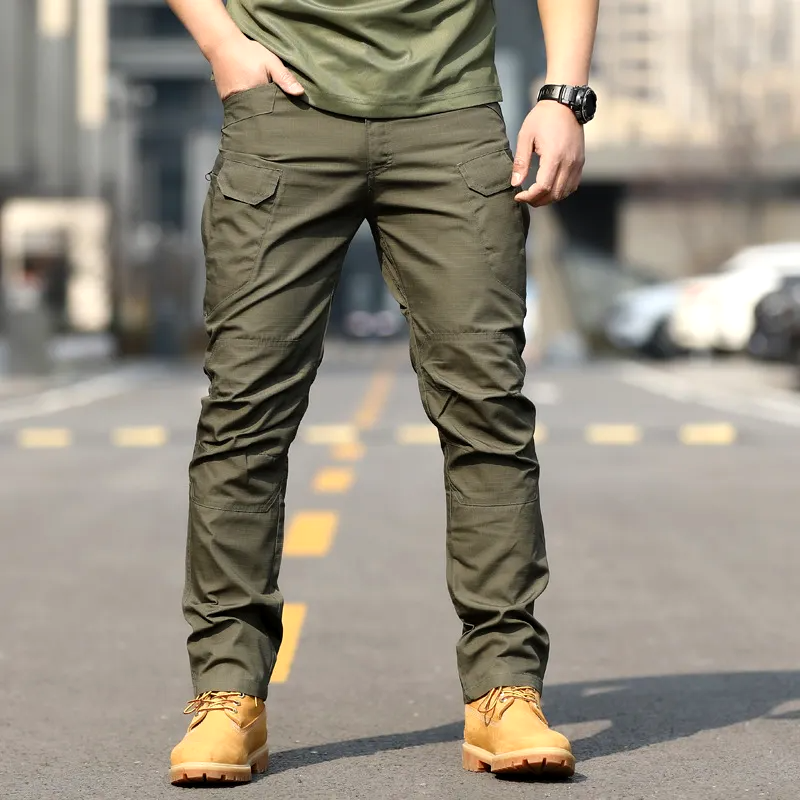 Men's Tactical Trousers with Waterproof and Windproof Protection for Outdoor Use