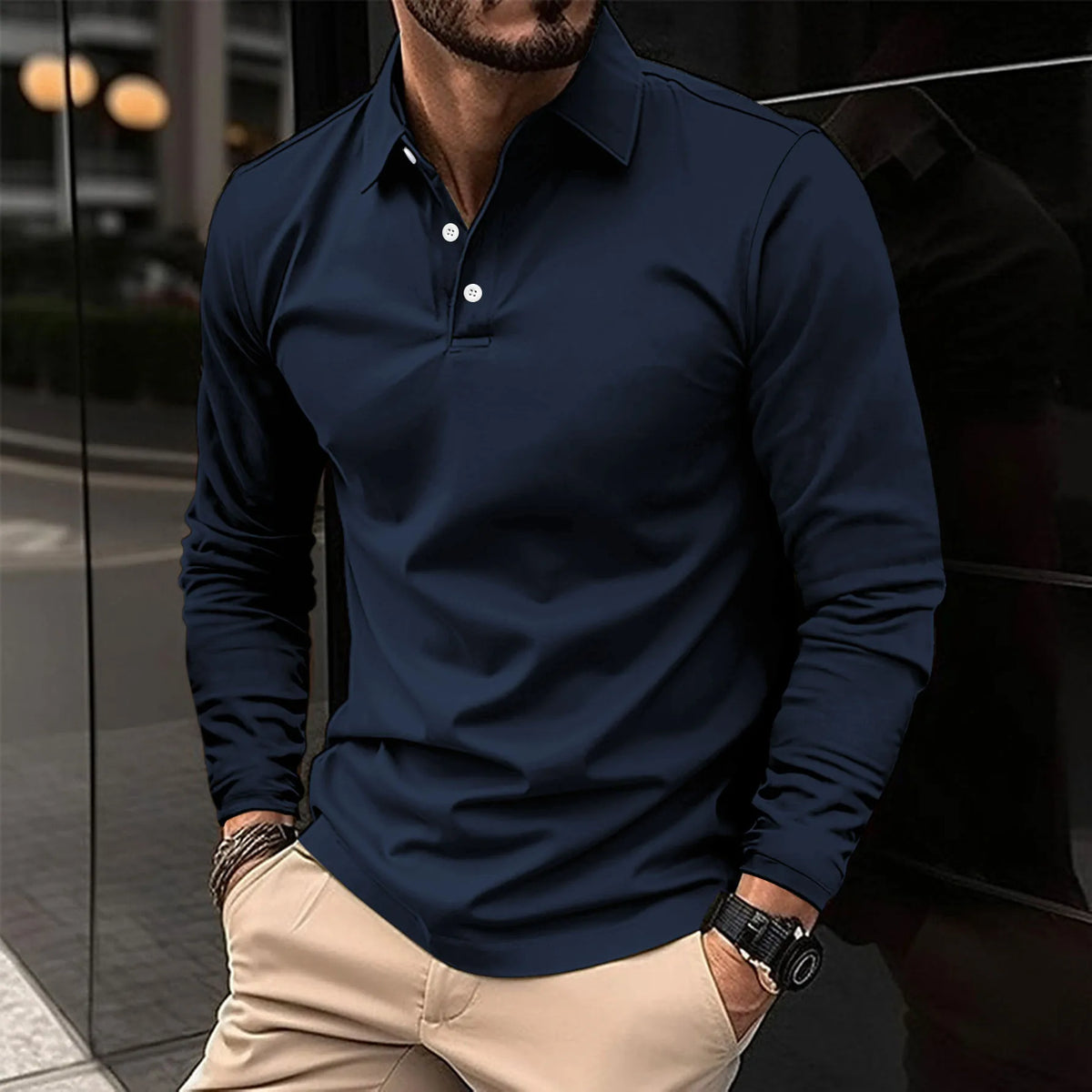 Smart Casual Long-Sleeved Polo