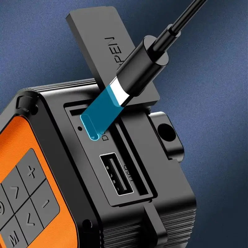 Compact Emergency Radio - Solar Powered with Bluetooth - 2,000mAh & Flashlight