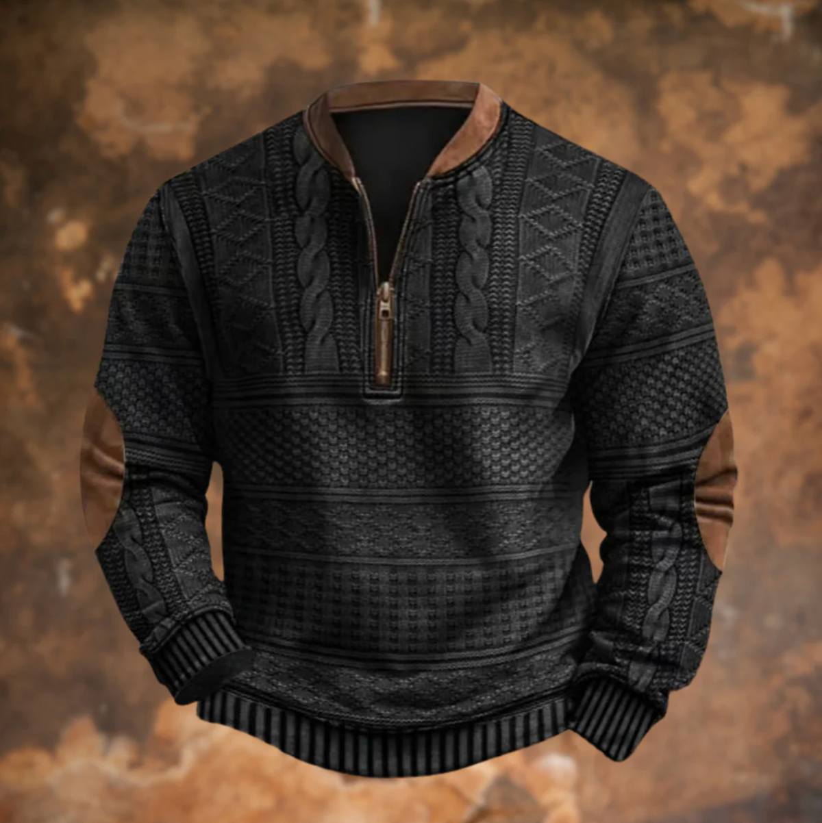 Retro Zip-Up Sweater