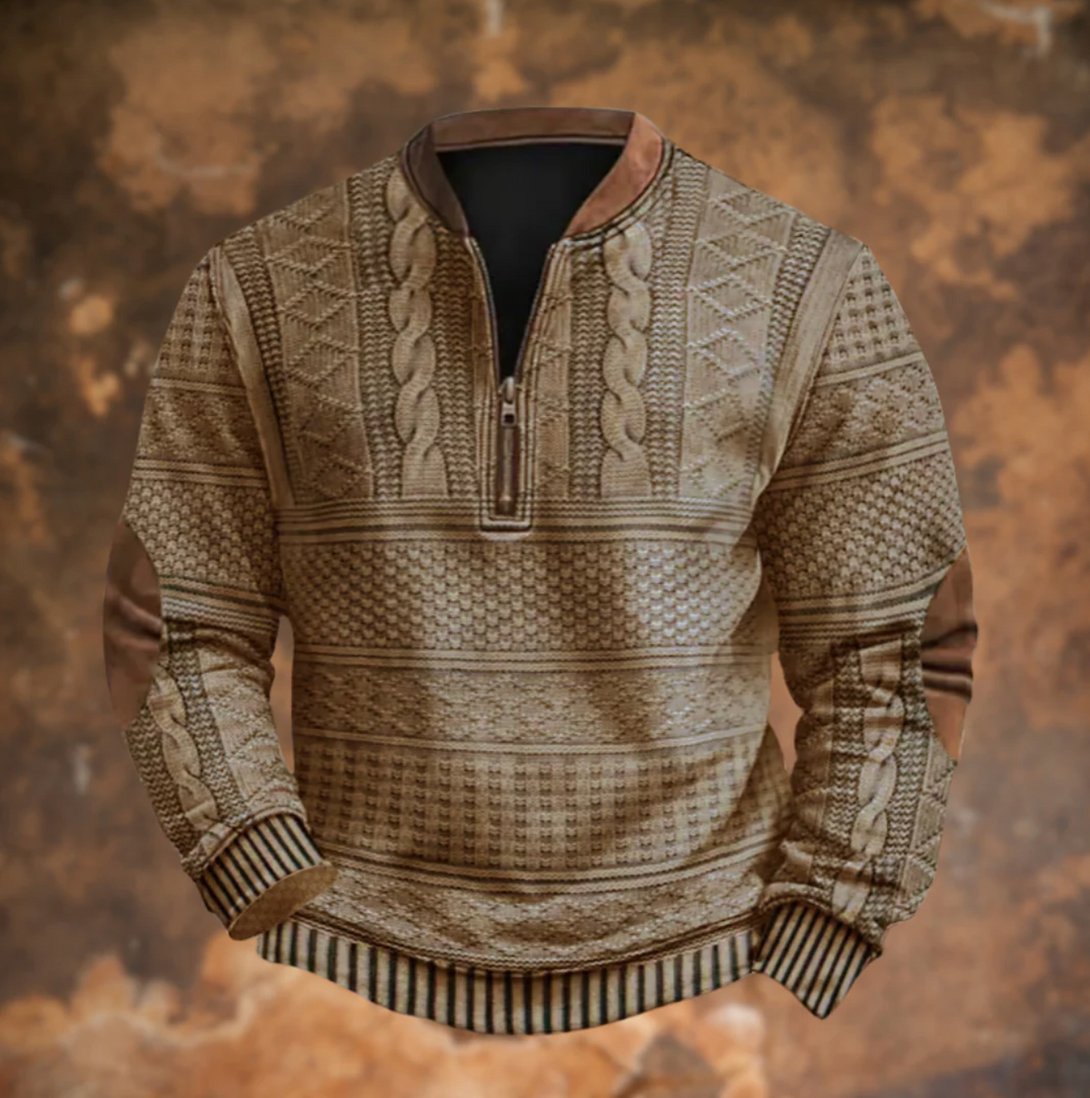Retro Zip-Up Sweater