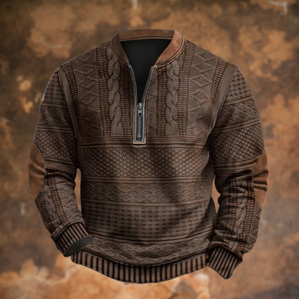 Retro Zip-Up Sweater