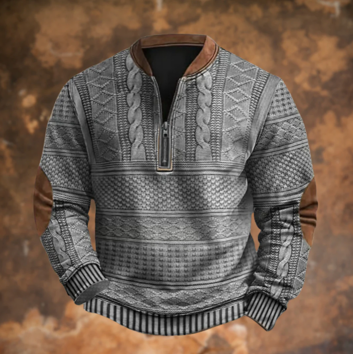 Retro Zip-Up Sweater