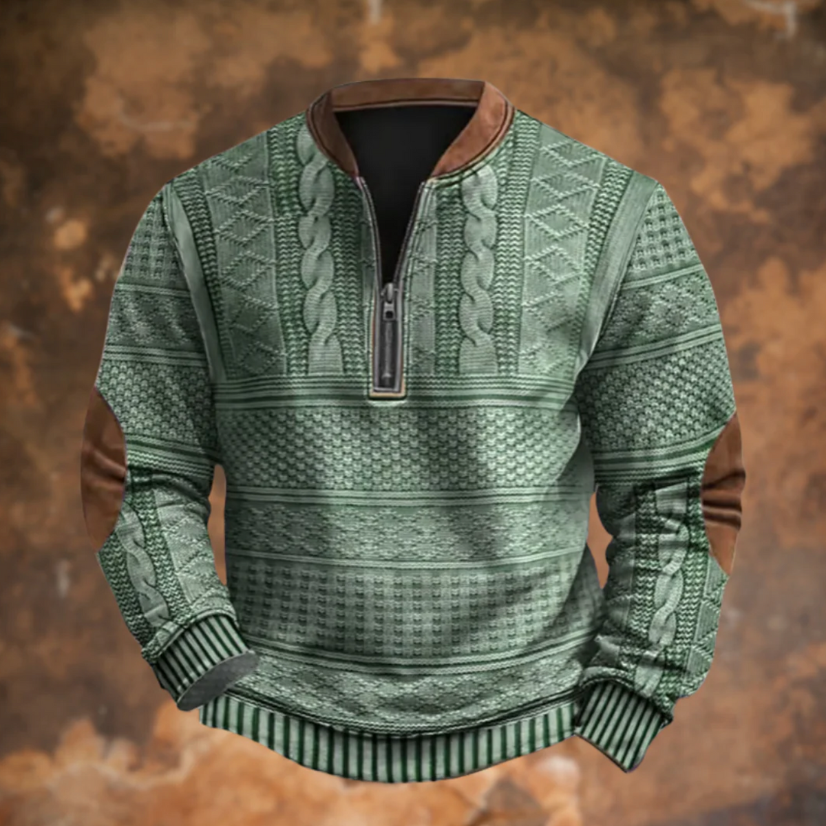 Retro Zip-Up Sweater