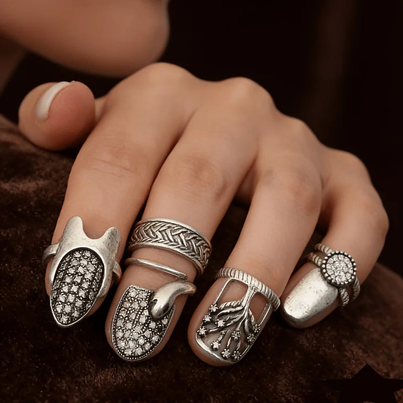 Adjustable Claw Rings – 4 pcs