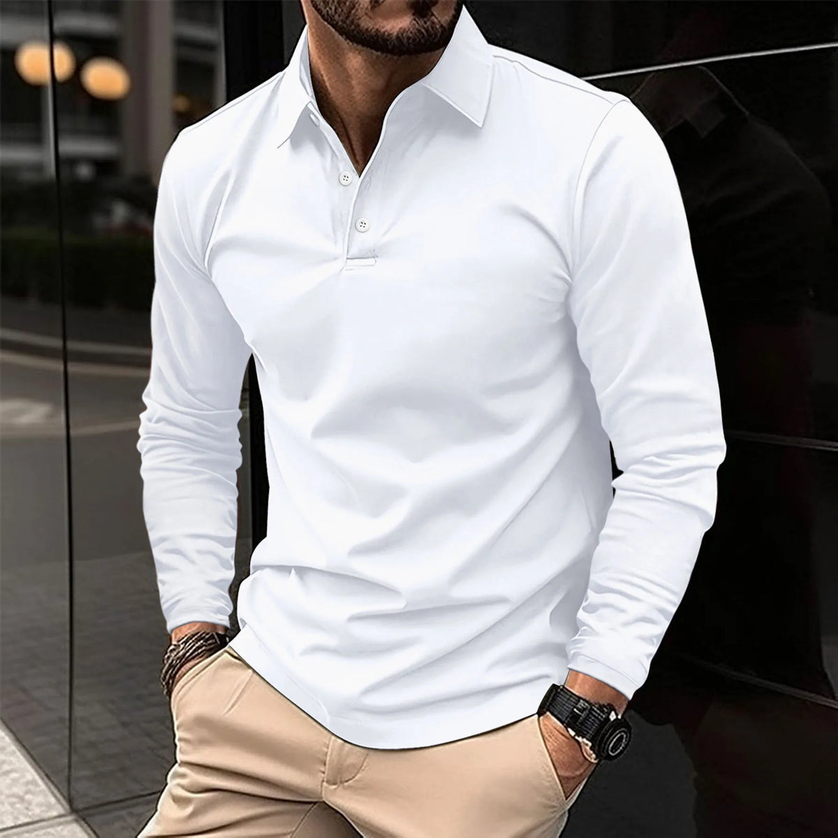 Smart Casual Long-Sleeved Polo