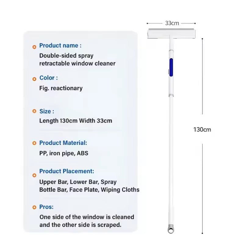 Dual-Sided Expandable Spray Window Cleaner